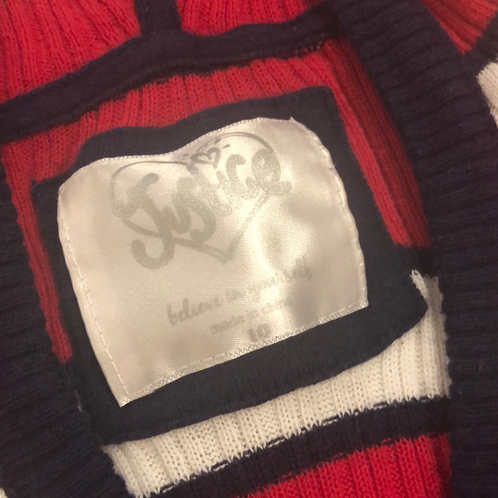 Red, White and Blue Striped Justice Sweater - Picture 4 of 4